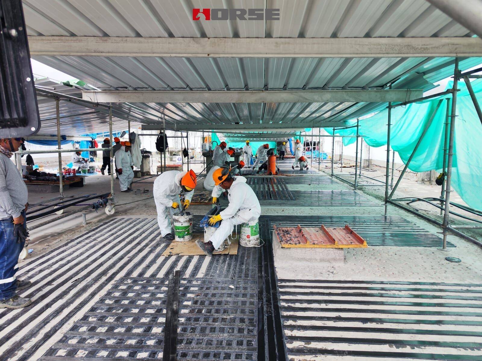 Carbon Fiber Laminate for Slab Strengthening of Hospital