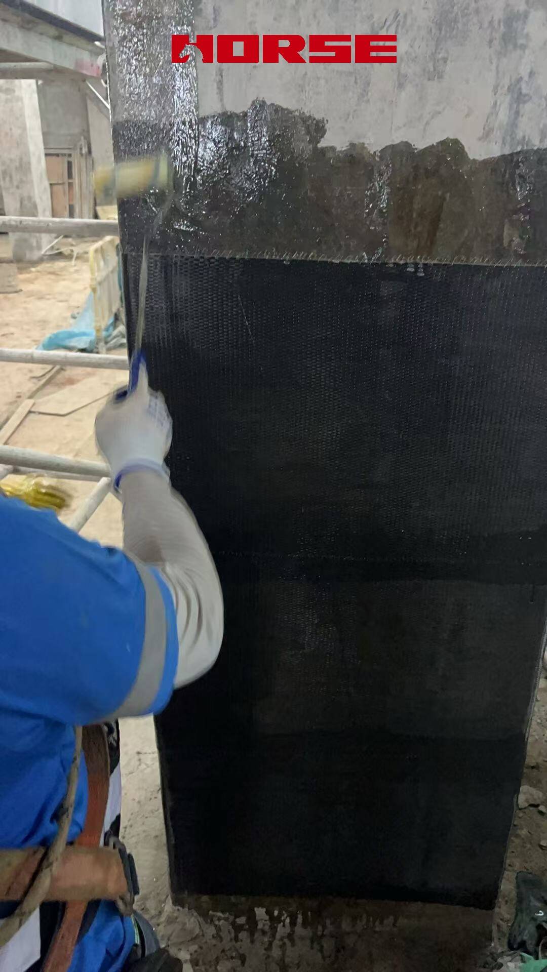 Carbon fiber improves the bearing capacity of columns